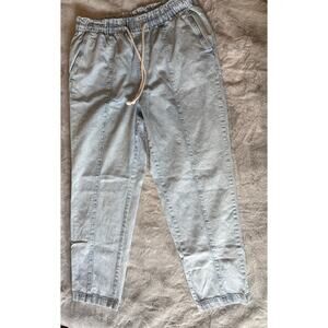 Made and Loved by LOFT Light Wash Denim Joggers Women’s Size L
